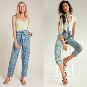 Anthropologie Victoria Floral Cargo Pants
